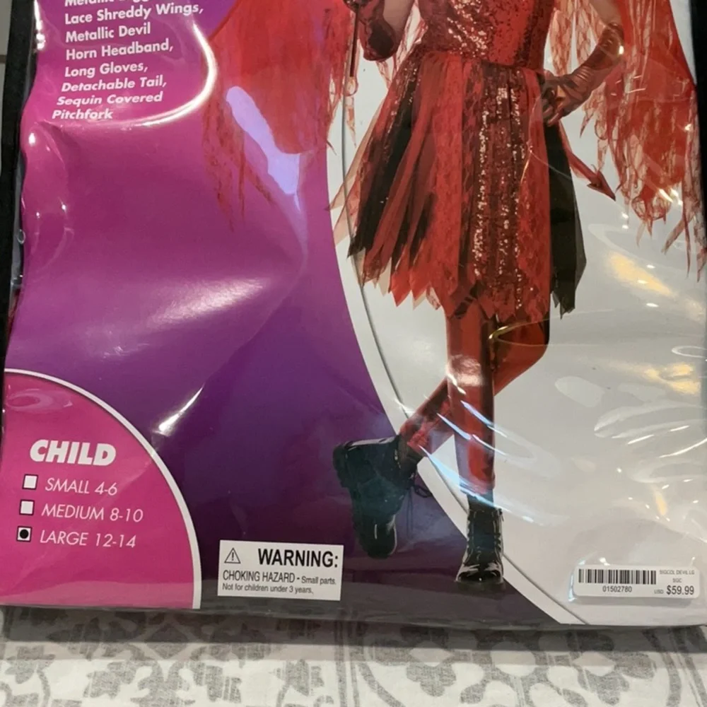 👹 Spirit Devil girl costume size large.